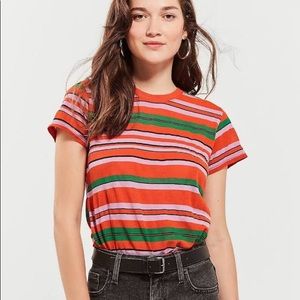 Striped cropped urban outfitters tee